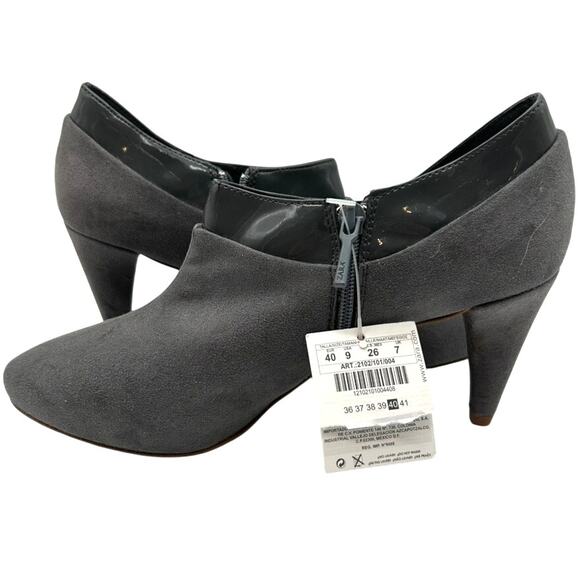 NWT Y2K Zara Heeled Booties Faux Leather Vintage 2000s Platform Ankle Boots - Picture 1 of 15